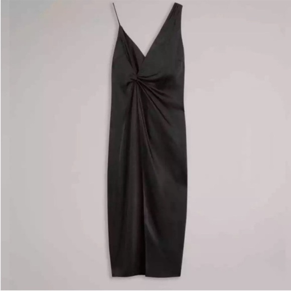 NWOT TED BAKER ODELLIA  ASYMMETRICAL WAIST DETAIlL SLIP DREES SZ 12 US TED SZ 5 - Picture 8 of 10